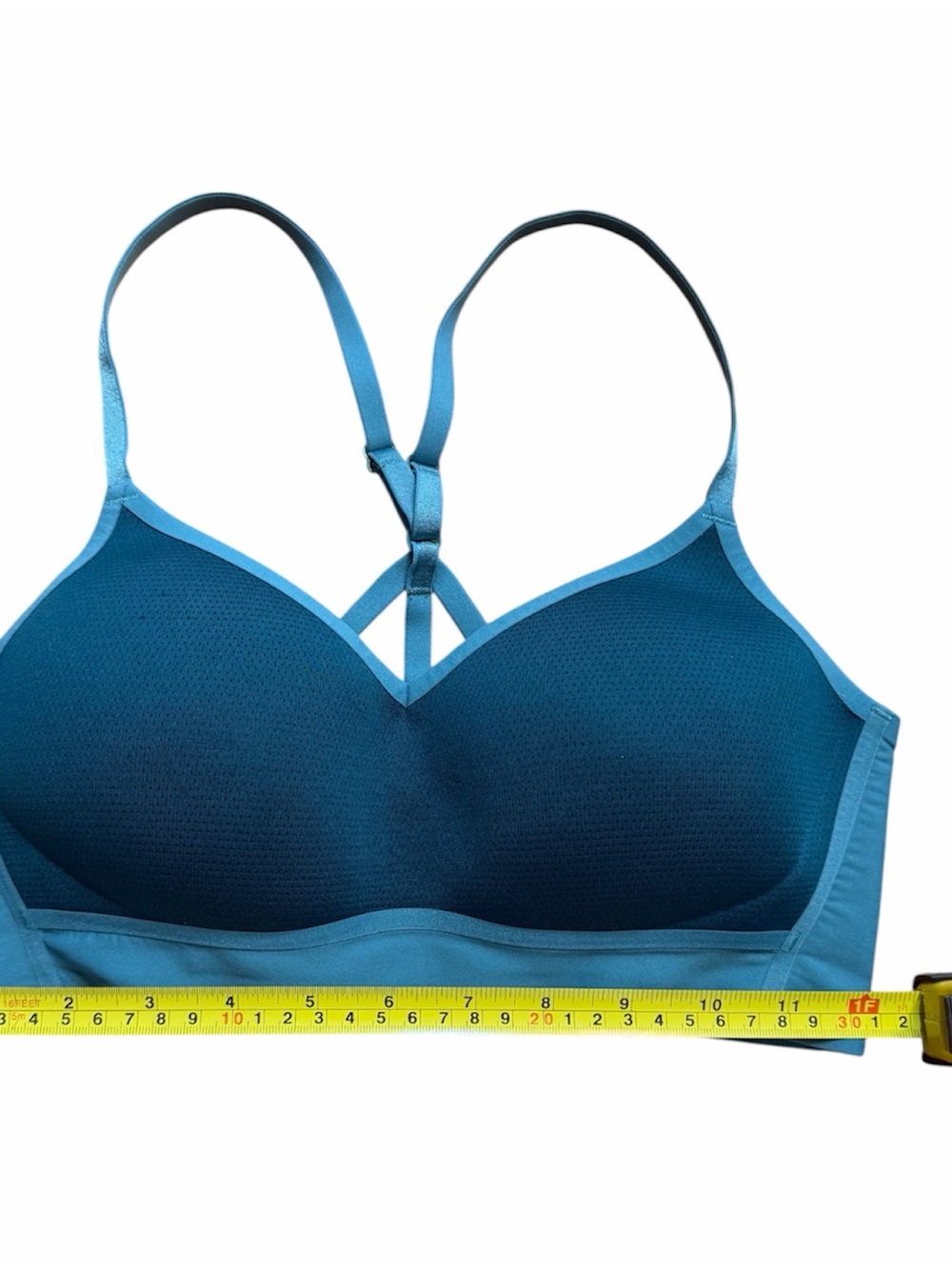 Nike Blue Sports Bra - Racerback, Perforated Back, Adjustable Straps - Picture 11 of 15